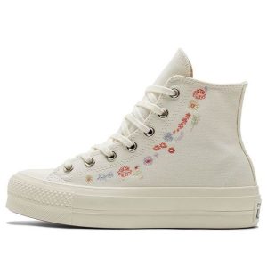 (WMNS) Converse Chuck Taylor All Star Lift Platform 'Embroidered Floral - Egret' A01586C