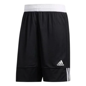 Men's adidas Reversible Contrasting Colors Basketball Training Sports Shorts Black DX6386