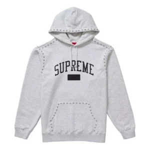 Supreme Studded Hooded Sweatshirt (FW18) 'Ash Grey' SUP-FW18-590