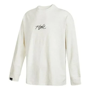 Men's Air Jordan SS22 Loog Printing Long Sleeves Round Neck Autumn Creamy White DH8963-141