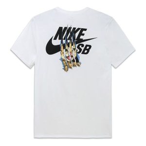 Nike SB Cat Scratch Casual Sports Breathable Short Sleeve White 816369-100