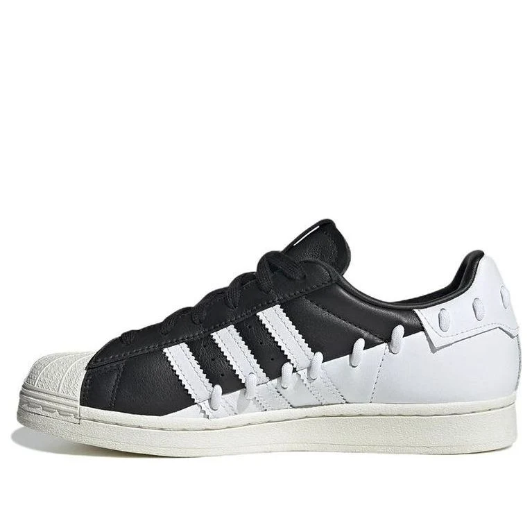 (WMNS) adidas Superstar 'Stitched - Black White' GX3419