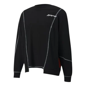 PUMA x ATTEMPT Crossover Casual Round Neck Contrasting Colors Long Sleeves Black 598272-01