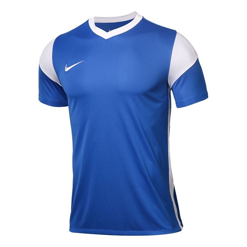 Men's Nike Casual Sports Breathable V Neck Short Sleeve Blue T-Shirt CW3826-463