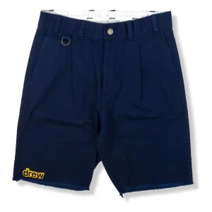 Drew House Stretch Twill Pleated Shorts 'Navy' DR-FW21-030
