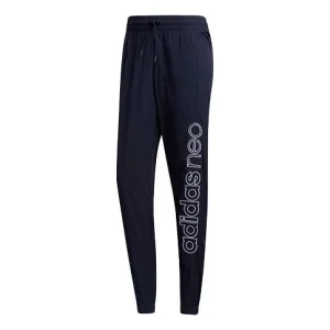adidas neo M Ss Tp 2 Alphabet Logo Printing Sports Pants Blue FN6535