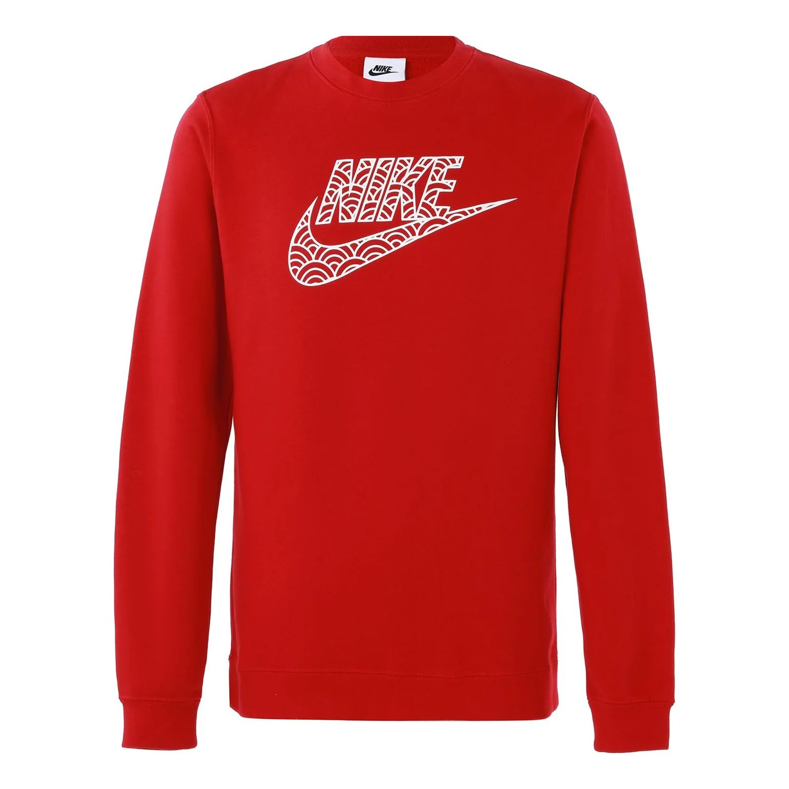 Men's Nike Logo Casual Sports Round Neck Pullover Red DR7829-687