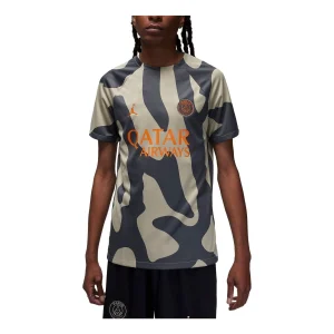 Air Jordan Dri-FIT Soccer Pre-Match Short-Sleeve Top Logo Tee 'Stone Iron Grey Magma Orange' DZ1343-231