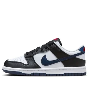 (GS) Nike Dunk Low 'Black White Midnight Navy' HJ9202-001