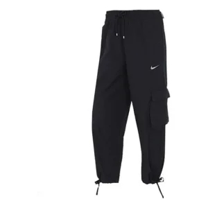 (WMNS) Nike Solid Color Pocket Loose Sports Pants/Trousers/Joggers Autumn Black CZ9331-010