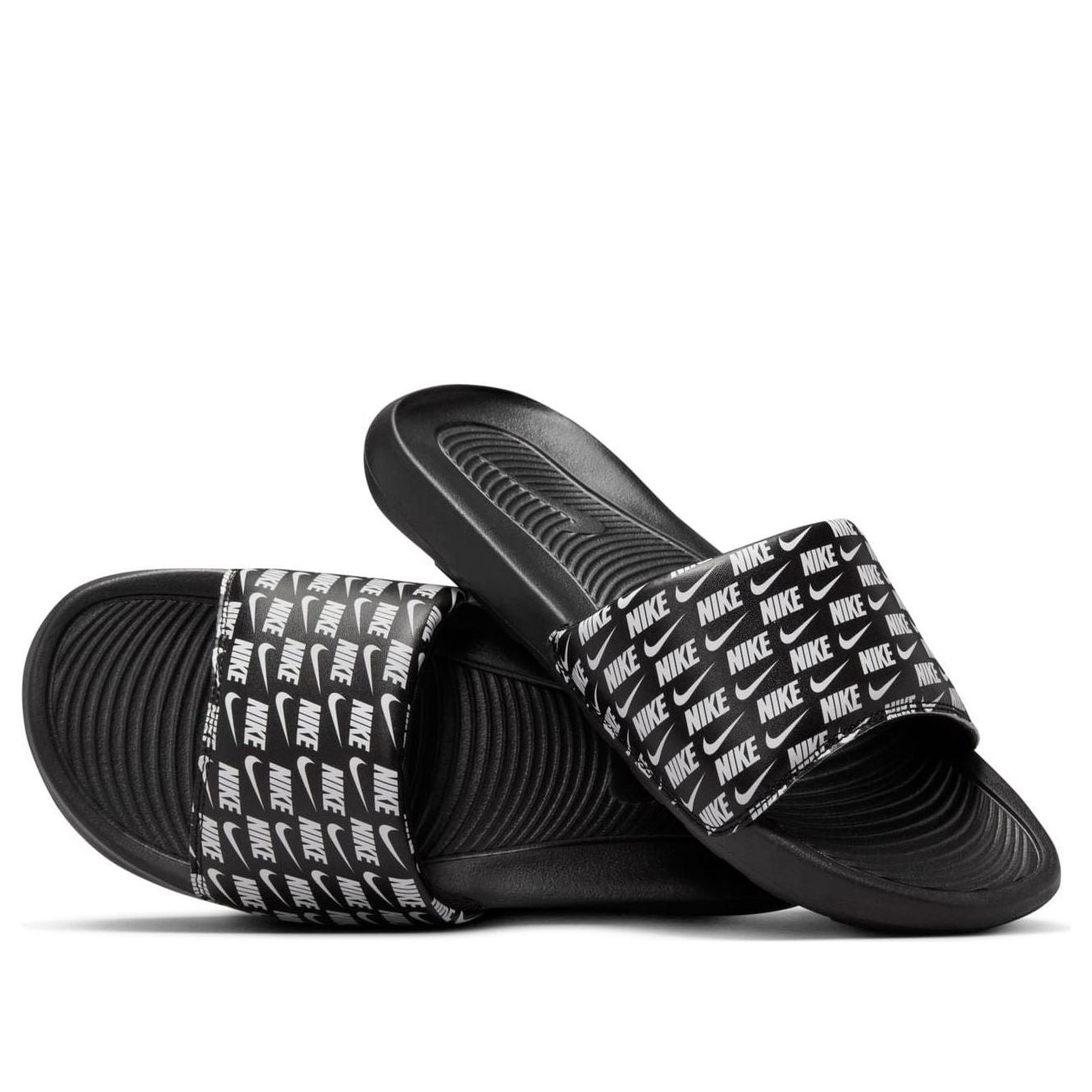 Nike Victori One Slide Print 'Repeat Logo - Black' CN9678-006