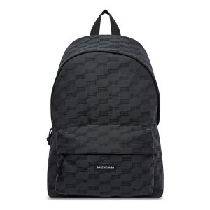 Balenciaga BB Monogram Signature Medium Backpack 'Black' 713044210HH1061