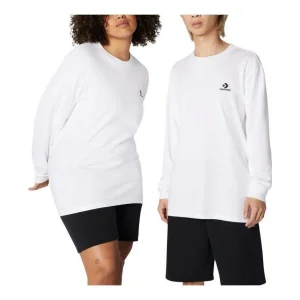 Converse Go-To Embroidered Star Chevron Long Sleeve Tee Asia Sizing 'White' 10023872-A01