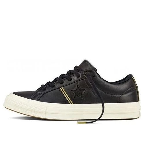 Converse One Star OX Shoes 'Black/White' Leather 159701C