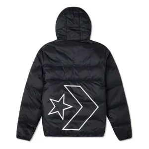Converse Classic Casual Warm Hooded Down Jacket Asia Sizing 'Black' 10023695-001