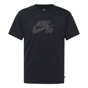 Nike Sb Skateboard Large Colorful Logo Sports Short Sleeve t Black CW1463-010