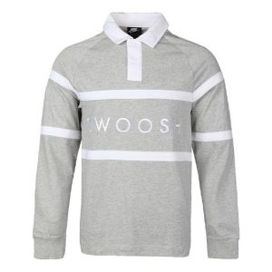 Men's Nike Alphabet Embroidered Rugby Gray Polo Shirt CV0169-063