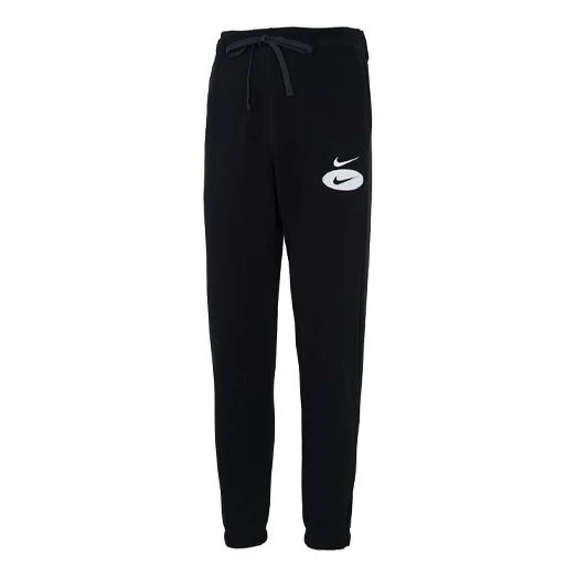 Men's Nike Logo Embroidered Training Bundle Feet Sports Pants/Trousers/Joggers Autumn Black DM5472-010