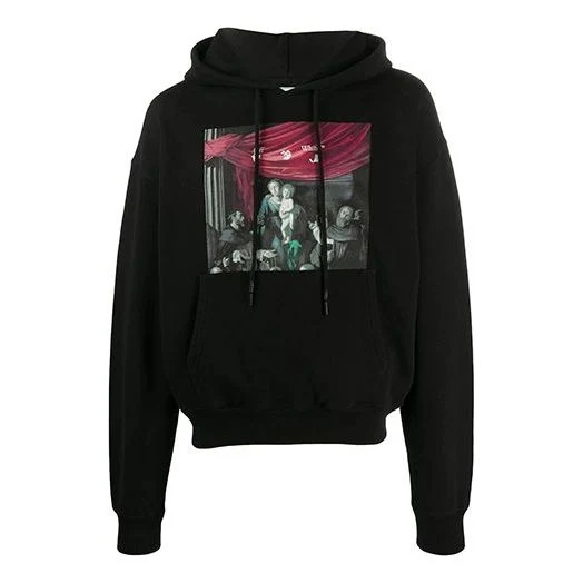 Off-White Caravaggio Paint Over Tee 'Black' OMBB037E20FLE0031010