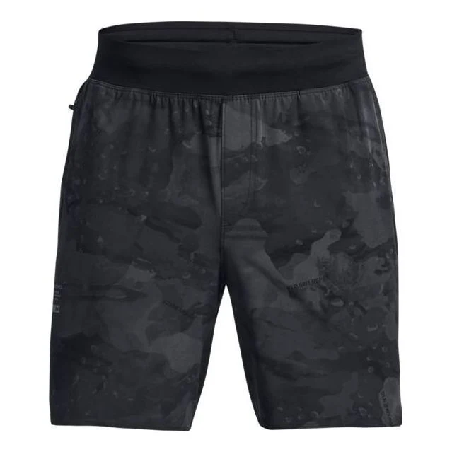 Under Armour Project Rock Unstoppable Camo Shorts 'Black Grey' 1382171-001