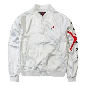 Air Jordan Jumpman Sports Jacket baseball uniform White AO0445-100