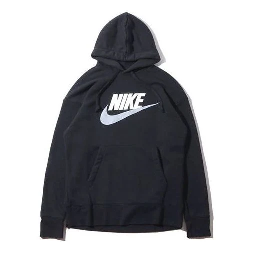 Nike Chest LOGO Athleisure Casual Sports Pullover Black AV8411-010