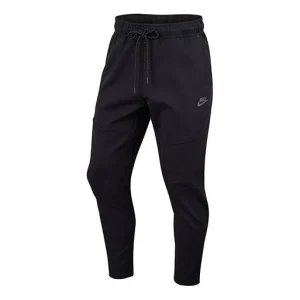 Nike Sportswear logo Casual Knit Drawstring Sports Long Pants Black CU4482-010