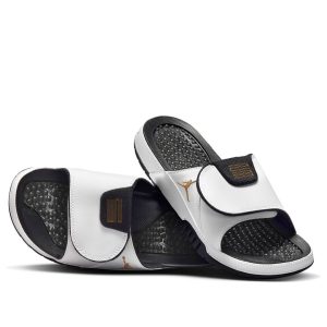 Air Jordan Hydro XI Slides 'White/Black/Metallic Gold' FN2452-170