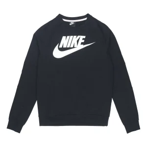 Nike Casual Sports Knit Round Neck Hoodie Men's Black DJ0349-010