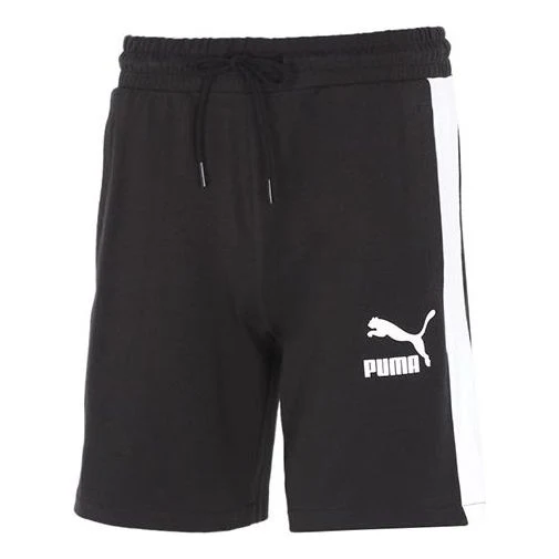 PUMA Casual Sports Breathable Lacing Shorts Black 531358-01