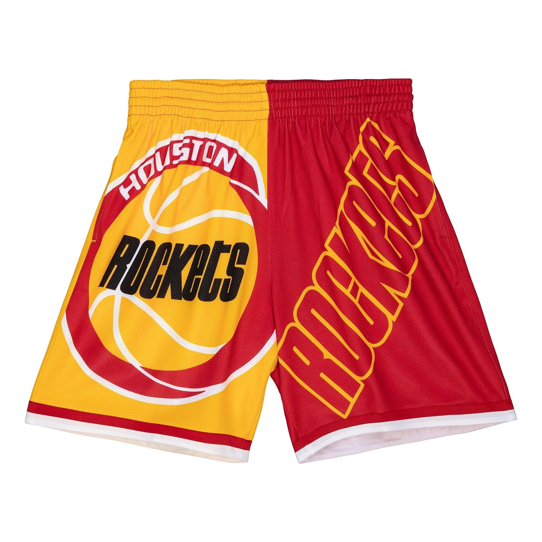 Mitchell & Ness x NBA Hwc Big Face Shorts 'Houston Rockets' PSHR4351-HROYYPPPYELL