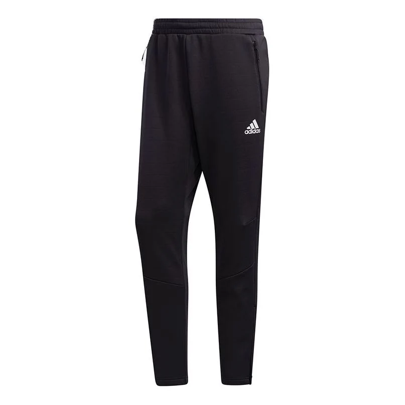 adidas Cap New Pants logo Reflective Conical Fleece Lined Sports Long Pants Black GV3510