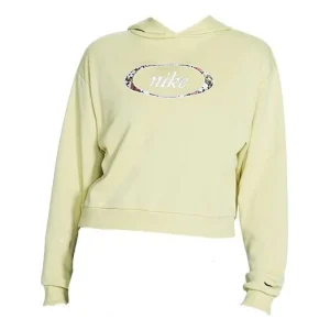 (WMNS) Nike Sportswear Crop Fleece Hoodie 'Tree Mist' CV1871-318