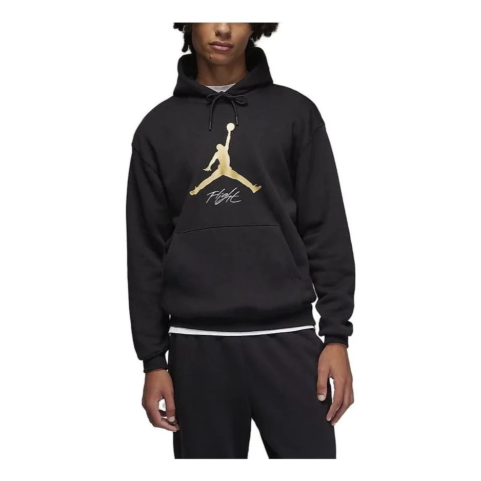 Air Jordan Fleece Baseline Lifestyle Hoodie 'Black Gold' FD7545-011