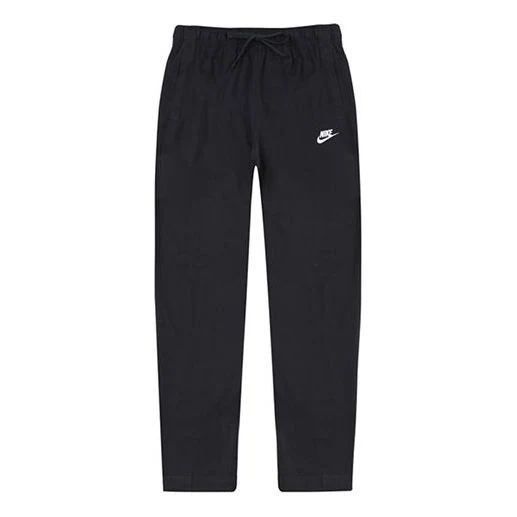 Nike Logo Embroidered Sports Training Knit Long Pants Black BV2766-010