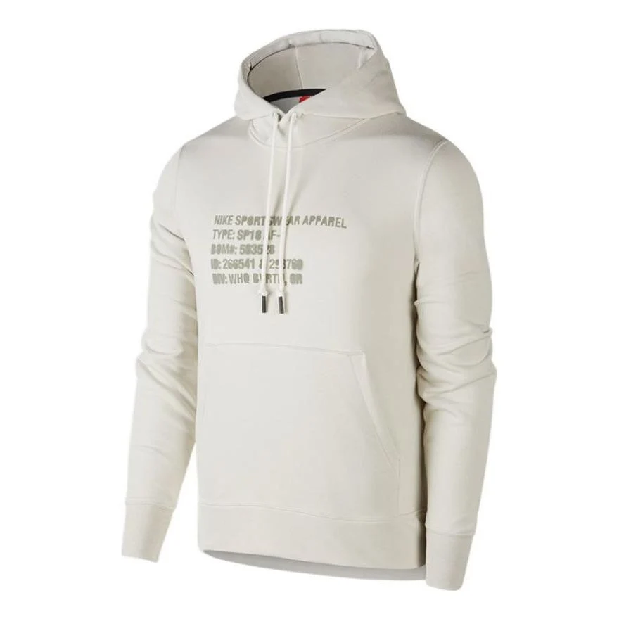 Nike Sportswear Letter Print Hoodies 'White' AH2021-072