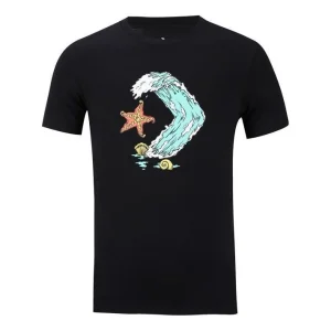 Converse Star Chevron Ocean T-Shirt Asia Sizing 'Black' 10008087-A01