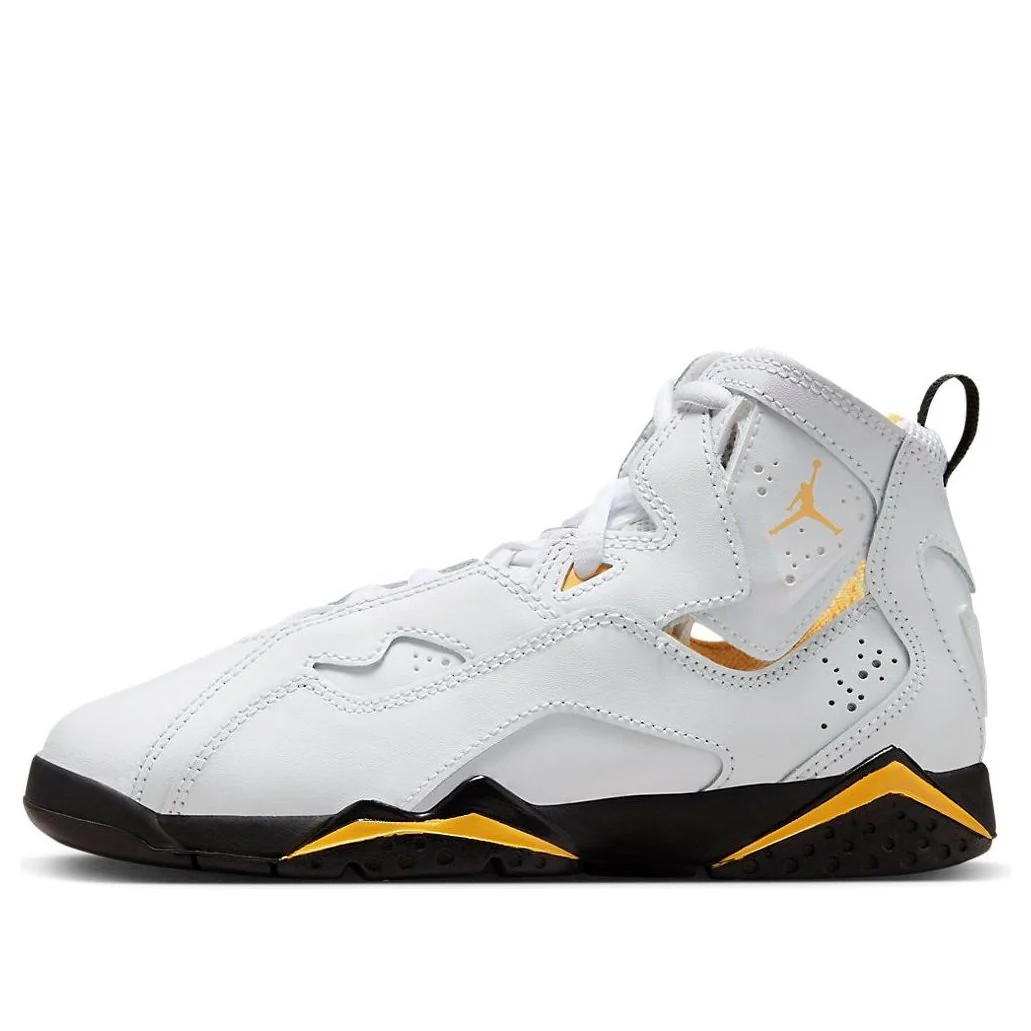 (PS) Air Jordan True Flight 'White Yellow Ochre' 343796-107