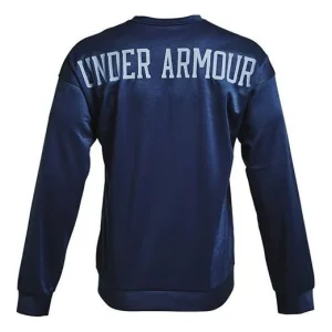 Men's Under Armour Recover Round Neck Training Loose Sports Navy Blue 1361757-408