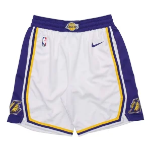 Nike NBA Association Edition SW Fan Edition Lakers Basketball Shorts White AJ5616-100