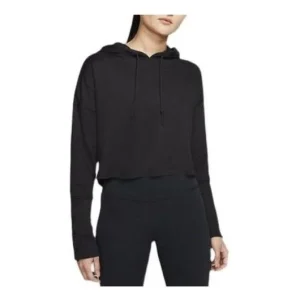 (WMNS) Nike Yoga Luxe Crop Training Hoodie 'Black' CJ3815-010