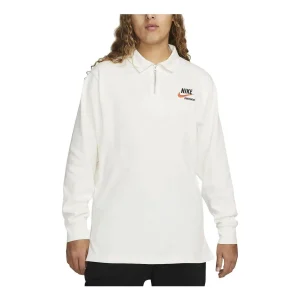 Nike Sportswear Trend Rugby Long Polo Shirts 'White' DX6753-133