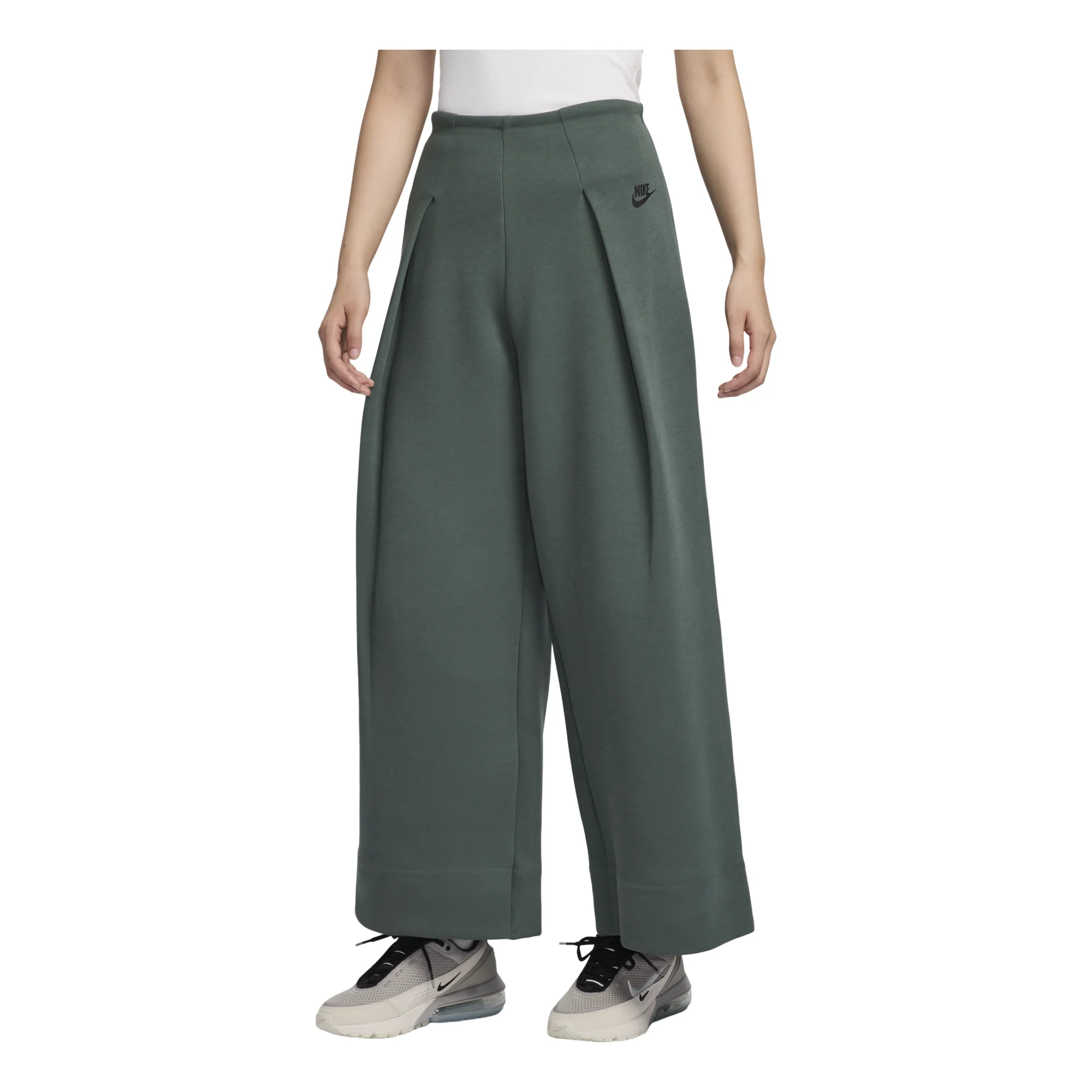 (WMNS) Nike Sportswear Tech Fleece High-Waisted Pants Asia Sizing 'Green' FV8053-338