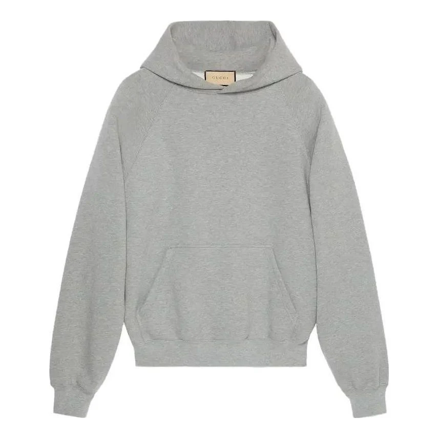Gucci Cotton Hooded Sweatshirt With Print 'Grey' 768454-XJF3Y-1230