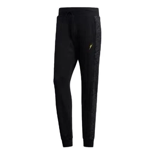 adidas neo x Pokemon Embroidered Side Printing Sports Long Pants Black FU3914