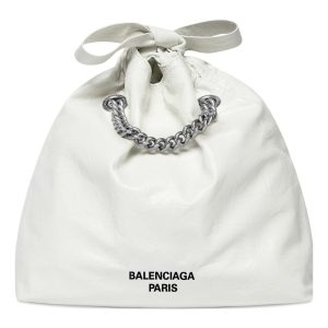 (WMNS) Balenciaga Crush Small Tote Bag 'Optic White' 742942210IU9001