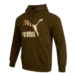 PUMA Classics Metallic Regular Fit Hoodie 'Brown' 537678-62
