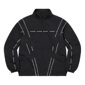 Supreme Cross Paneled Track Jacket 'Black White' SUP-SS21-587