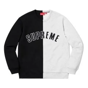 Supreme FW18 Split Crewneck Sweatshirt 'Black' SUP-FW18-132
