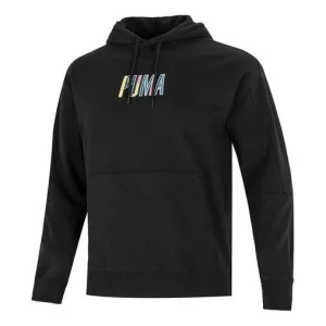 PUMA Colorful Logo Hoodie 'Black' 537706-01